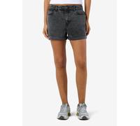 Jeansshorts NOISY MAY "NMMONI HW DNM SHORTSAZ391DG NOOS", Damen, Gr. L (40), N-Gr, dunkelgrau denim, Denim/Jeans, Obermaterial: 99% Baumwolle, 1% Elasthan, unifarben, slim fit kurz, Jeans Jeansshorts