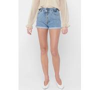 Jeansshorts ONLY "ONLCUBA LIFE PAPERBAG", Damen, Gr. XL (42), N-Gr, blau (medium blau denim), Denim/Jeans, Obermaterial: 100% Baumwolle, Abriebeffekte, Jeans Jeansshorts (34869142-XL) medium blau deni