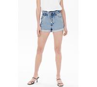 Jeansshorts ONLY "ONLCUBA LIFE PAPERBAG", Damen, Gr. XS (34), N-Gr, blau (light blau denim), Denim/Jeans, Obermaterial: 100% Baumwolle, Abriebeffekte, Jeans Jeansshorts (48626421-XS) light blau denim
