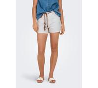 Jeansshorts ONLY "ONLKELLY HW SHORTS DNM AZG017", Damen, Gr. L (40), N-Gr, weiß (weiß denim), Denim/Jeans, Obermaterial: 100% Baumwolle, unifarben, regular fit kurz, Jeans Jeansshorts (63110338-L) wei