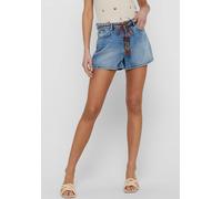 Jeansshorts ONLY "ONLKELLY HW SHORTS DNM AZG017", Damen, Gr. XS (34), N-Gr, blau (light blau denim), Denim/Jeans, Obermaterial: 100% Baumwolle, unifarben, regular fit kurz, Jeans Jeansshorts (85726254
