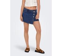 Jeansshorts ONLY "ONLLESLY REG LB DNM SKORT BJ NOOS", Damen, Gr. S, N-Gr, dunkelblau denim, Denim/Jeans, Obermaterial: 100% Baumwolle, unifarben, regular fit kurz, Jeans Jeansshorts, Baumwolle, Regula