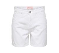 Jeansshorts ONLY "ONLPHINE", Damen, Gr. L, N-Gr, weiß denim, Denim/Jeans, Obermaterial: 64% Baumwolle, 30% Viskose, 6% Polyester, unifarben, regular fit kurz, Jeans Jeansshorts, Baumwollmischung, regu