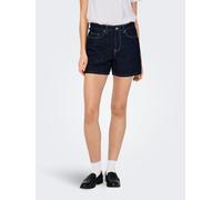 Jeansshorts ONLY "ONLPHINE", Damen, Gr. M (38), N-Gr, blau (dunkelblau denim detail:rinse), Denim/Jeans, Obermaterial: 64% Baumwolle, 30% Viskose, 6% Polyester, unifarben, regular fit kurz, Jeans Jean