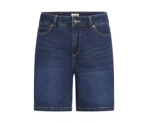 Jeansshorts OXMO "Shorts OXMira", Damen, Gr. 38, N-Gr, blau (dunkelblau denim), Obermaterial: 99% Baumwolle CO. 1% Elasthan EL., Jeans Jeansshorts (82641008-38) dunkelblau denim
