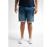 Jeansshorts PETROL INDUSTRIES, Herren, Gr. 6XL, N-Gr, blau (light used), Denim/Jeans, Obermaterial: 77% Baumwolle, 21% Polyester, 2% Elasthan, unifarben, regular fit kniefrei, Jeans Jeansshorts, Somme