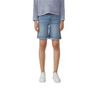 Jeansshorts S.OLIVER, Damen, Gr. 38, N-Gr, blau (mid blau), Denim/Jeans, Obermaterial: 98% Baumwolle, 2% Elasthan, unifarben, normal kniefrei, Jeans Jeansshorts, im 5-Pocket-Stil (95914733-38) mid bla