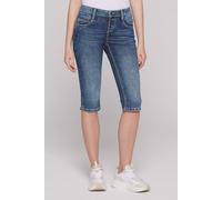 Jeansshorts SOCCX, Damen, Gr. 26, Kurz, blau, Denim/Jeans, Material: 72% Baumwolle, 27% Polyester, 1% Elasthan, Zusatz: Enthält nichttextile Teile tierischen Ursprungs (Badge), Abriebeffekte, regular 