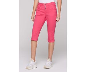 Jeansshorts SOCCX, Damen, Gr. 28, Kurz, rosa (coral pink), Denim/Jeans, Material: 85% Baumwolle, 12% Polyester, 3% Elasthan, bestickt, regular fit, Jeans Jeansshorts, mit Ziernähten (46825817-28) cora