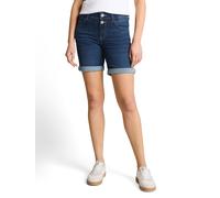 Jeansshorts TOM TAILOR "ALEXA Slim", Damen, Gr. 33, N-Gr, used schwarz stone blau denim, Denim/Jeans, Obermaterial: 66% Baumwolle, 33% Polyester, 1% Elasthan. Futter: 65% Baumwolle, 35% Polyester, uni