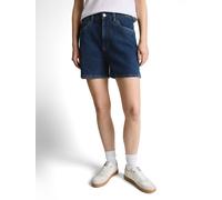 Jeansshorts TOM TAILOR DENIM, Damen, Gr. S, N-Gr, blau (used mid stone blau denim), Denim/Jeans, Obermaterial: 99% Baumwolle, 1% Elasthan, unifarben, regular fit ca. Mitte Oberschenkel, Jeans Jeanssho