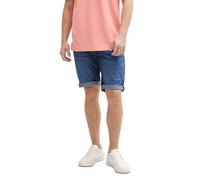 Jeansshorts TOM TAILOR DENIM "PIERS", Herren, Gr. S, N-Gr, blau (used schwarz stone blau denim), Denim/Jeans, Obermaterial: 99% Baumwolle, 1% Elasthan. Futter: 65% Polyester, 35% Baumwolle, unifarben,