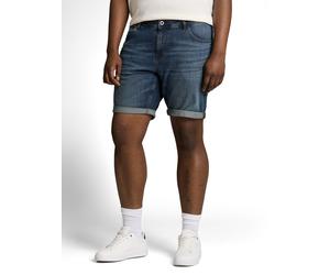 Jeansshorts TOM TAILOR PLUS, Herren, Gr. 40, N-Gr, mid stone wash denim, Denim/Jeans, Obermaterial: 98% Baumwolle, 2% Elasthan, unifarben, relaxed fit kurz, Jeans Jeansshorts, im 5-Pocket-Sytel - Groß