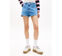 Jeansshorts TOMMY JEANS "HOT PANT BJ4138", Damen, Gr. 33, N-Gr, denim medium, Denim/Jeans, Obermaterial: 99% Baumwolle, 1% Elasthan, regular fit kurz, Jeans Jeansshorts, mit hohem Bund, authentische S