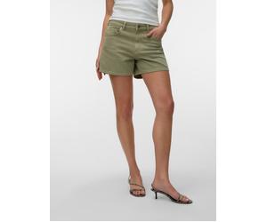 Jeansshorts VERO MODA "VMTESS MR SHORT DNM SHORTS MIX GA NOOS", Damen, Gr. S, N-Gr, laurel wreath detail:washed, Denim/Jeans, Obermaterial: 99% Baumwolle, 1% Elasthan, unifarben, kurz, Jeans Jeansshor