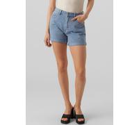 Vero Moda Relaxed Fit Jeansshorts aus Baumwoll-Mix Modell 'ZURI' in Hellblau, Größe M