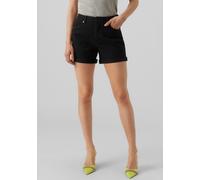 Jeansshorts VERO MODA "VMZURI HR LOOSE SHORTS MIX NOOS", Damen, Gr. S (36), N-Gr, schwarz, Denim/Jeans, Obermaterial: 80% Baumwolle, 20% Polyester, Jeans Jeansshorts (72990524-S) schwarz