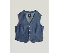 Jeansweste G-STAR "Summer Weste", Damen, Gr. L, blau (raw denim), Obermaterial: 82% Baumwolle, 18% Polyester, Westen (46288957-L) raw denim