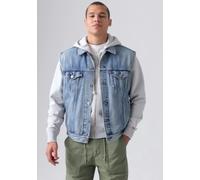 Jeansweste LEVI'S "RELAXED TRUCKER VEST MED INDIGO - WORN IN", Herren, Gr. M, blau (night owl vest), Web, Obermaterial: 100% Baumwolle, relaxed fit, Westen (75021642-M) night owl vest