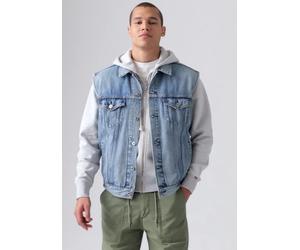 Jeansweste LEVI'S "RELAXED TRUCKER VEST MED INDIGO - WORN IN", Herren, Gr. XL, night owl vest, Web, Obermaterial: 100% Baumwolle, relaxed fit, Westen (75021642-XL) night owl vest