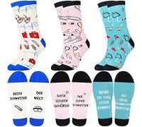 Jeasona 3 Paare Socken Damen 39-42 mit Spruch Lustig Baumwolle | Bunte Socken Damen