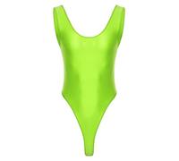 JEATHA Herren Body Kompression Stringbody Ärmellos Unterhemd Männerbody Fluorescent XL