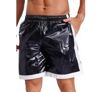 JEATHA Wetlook Shorts Herren kurz Badehose Badeshorts Männer Schnelltrocknend Surfen Strandhose Surf Shorts Swim Shorts Wassersport Boxer Badepants Schwarz XL