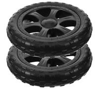 JECOMPRIS 2 Stück Schwarze Einkaufswagen-Räder Ersatz-Kunststoff Faltbare Universal-Trolley-Räder Einkaufswagen-Rollräder