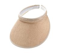jecvxor Stoffbezug Slip-On-Visier für Damen, Cap Sport Sonnenblenden für Herren, Damen Clip On Golf/Tennis/Laufvisier Hut, Beige, Large