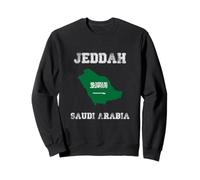 Jeddad Saudi-Arabien Vintage Saudi-Arabien Flagge Karte Design Sweatshirt