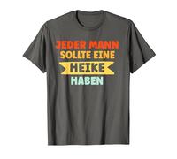Jeder Mann sollte eine Heike haben Heike Spruch T-Shirt, Herren, Anthrazit, 4XL
