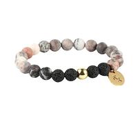 JEDTAKCT 12 Sternzeichen-Armbänder - Charm-Armband Mit 12 Sternzeichen-Sternbildern, 8 Mm, Rosa Zebra-Jaspis, Lavastein-Perlen Für Damen Und Mädchen - Festival-Accessoires, Schütze, 20 Cm