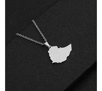 JEDTAKCT Äthiopien-Karte Mit Flagge-Anhänger-Halskette - Glänzende Welt, Ethnisches Paar, Schlüsselbeinkette, Männer Und Frauen, Patriotischer Charme, Pullover-Kette, Schmuck Für Geschenk-Accessoir