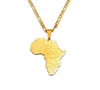 JEDTAKCT Afrika-Karte, Ländernamen-Anhänger-Halsketten - Weltkarte, Schlüsselbeinkette, Ethnischer Stil, Flagge, Unisex-Schmuck, Patriotischer Charme, Pullover-Kette Für Männer Und Frauen, Gesc