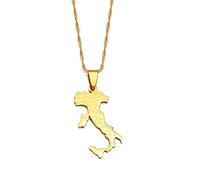 JEDTAKCT Italienische Sizilien-Karte Mit Städten-Anhänger-Halsketten - Weltkarte, Schlüsselbeinkette, Ethnischer Stil, Flagge, Unisex-Schmuck, Patriotischer Charme, Pullover-Kette Für Männer Un