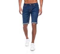 JEEL Herren Kurze Hosen - Slim-Fit Jeans-Shorts - 5-Pocket-Style - Stretch Herren-Shorts - Kurze Hose für Männer - Basic Washed - 1-Navy - 38W