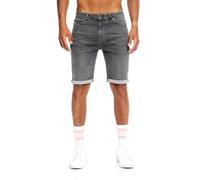 JEEL Herren Kurze Hosen - Slim-Fit Jeans-Shorts - 5-Pocket-Style - Stretch Herren-Shorts - Kurze Hose für Männer - Basic Washed - 4-Grau - 32W