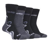 JEEP - 4 Paar Herren Anti Blister dick gepolstert Luxus Boot Socken EU 39 - 45