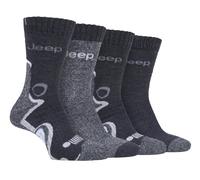 JEEP - 4 Paar Herren Anti Blister dick gepolstert Luxus Boot Socken EU 39 - 45