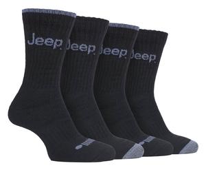 JEEP - 4 Paar Herren Anti Blister dick gepolstert Luxus Boot Socken EU 39 - 45