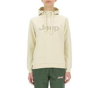 JEEP Damen J Woman Hooded Large Print J24s Sweatshirt, Almond/Gobi Sand, XL EU
