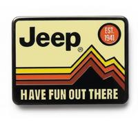 Jeep Have Fun Out There Anstecknadel - Retro Adventure Logo | 2,5 cm Cloisonné Emaille | Made in USA