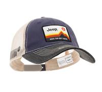 Jeep Have Fun Out There Patch Garment Washed Trucker Hat Unstructured (US, Alpha, One Size, Navy Blue)