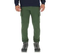 JEEP Herren Cargo-Jogginghose O102896DG - Dunkelgrün mit Jeep-Star-Print und Cargotaschen GR. XL