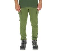 JEEP Herren Cargo-Jogginghose O102896OG - Olivgrün mit Jeep-Star-Print und Seitentaschen GR. XL