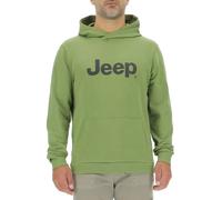 JEEP Herren Hoodie O103276GN - Grün mit großem Jeep-Logo und Beuteltasche GR. XXL