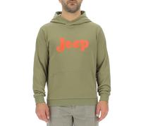 JEEP Herren J Man Hooded W/Pouch Pocket - Vintage Large Print J24s Sweatshirt, Moss, L EU