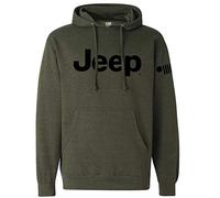 Jeep® Herren-Kapuzenpullover mit Logo, Militärgrün, mit Fronttasche, Militär, Grün, Small