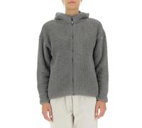 JEEP O102605-G229 J WOMAN HOODED POLAR SHERPA JACKET With Pockets J22W Medium Grey L
