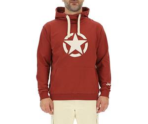 JEEP O102717-R760 J MAN Kapuzensweatshirt Star Großer Aufdruck J23S Red Ochre/Almond M